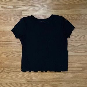 Black Cropped Aeropostle Tee